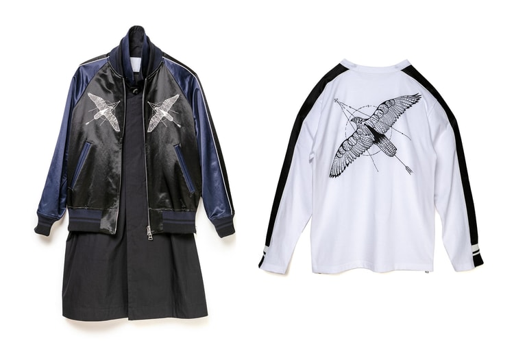 緻密な刺繍が映える sacai とタトゥーアーティスト Dr. Woo のコラボプロダクトがリリース