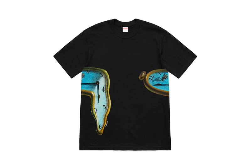 Supreme シュプリーム 2019年 春 シーズン 最新 Tシャツ コレクション サルバドール・ダリ 記憶の固執 溶けた時計 アンディ ハウエル