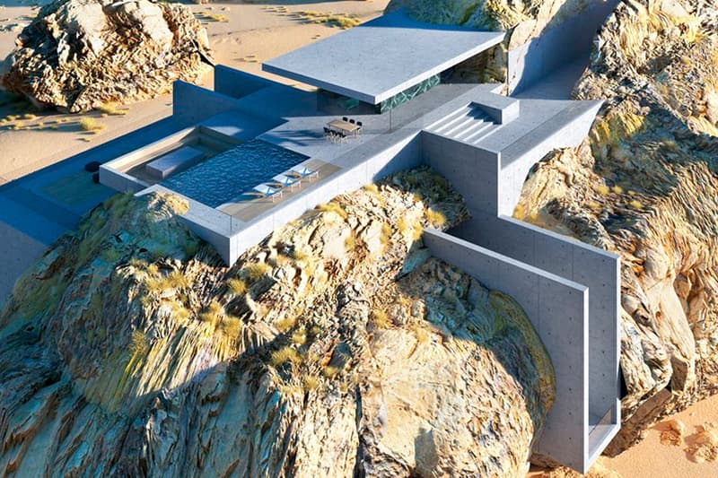 建築 デザイン アイディア 発想 3D コンセプト House Inside a Rock Amey Kandalgaonkar
