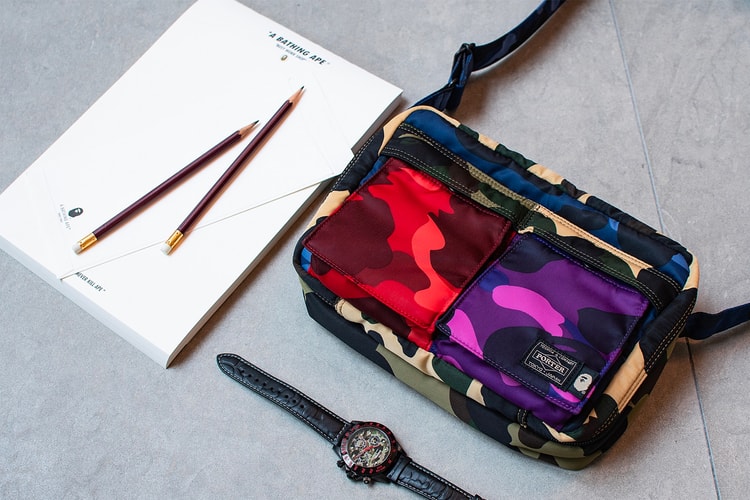 BAPE®️ x PORTER がポップな色使いのカモ柄をまとった新作コラボを発表