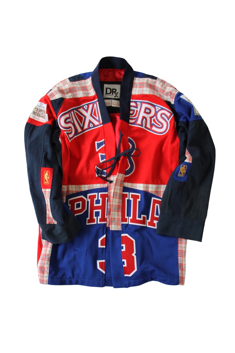ドクターロマネリ ミッチェル&ネス Dr. Romanelli Custom Mitchell & Ness Boro Kimono patchwork jacket coat nba team logo jersey