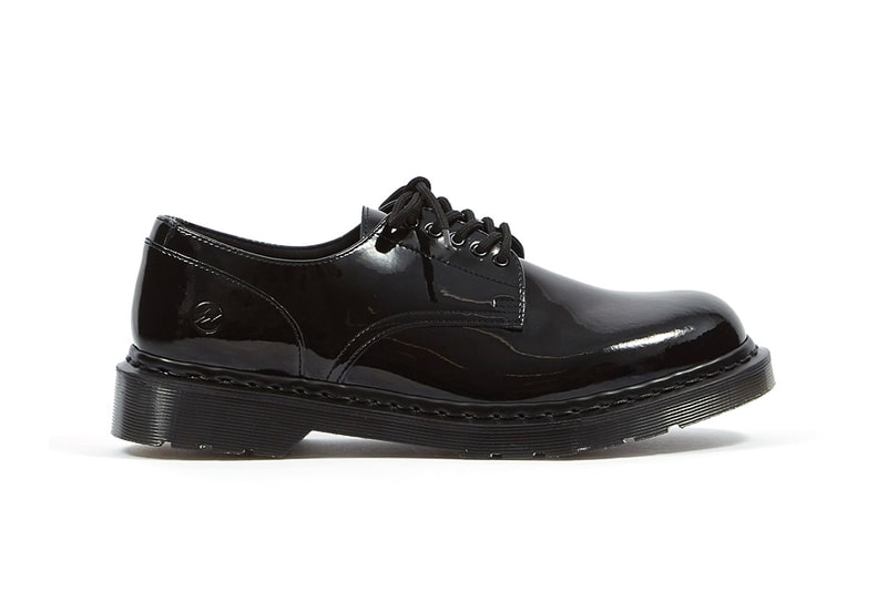 フラグメント x ドクターマーチン 藤原ヒロシ Dr Martens x fragment design Hollingborn Derby Hiroshi Fujiwara Sneaker Footwear Release Patent Leather 1461 Limited Edition Goodhood Raffle Closer Look