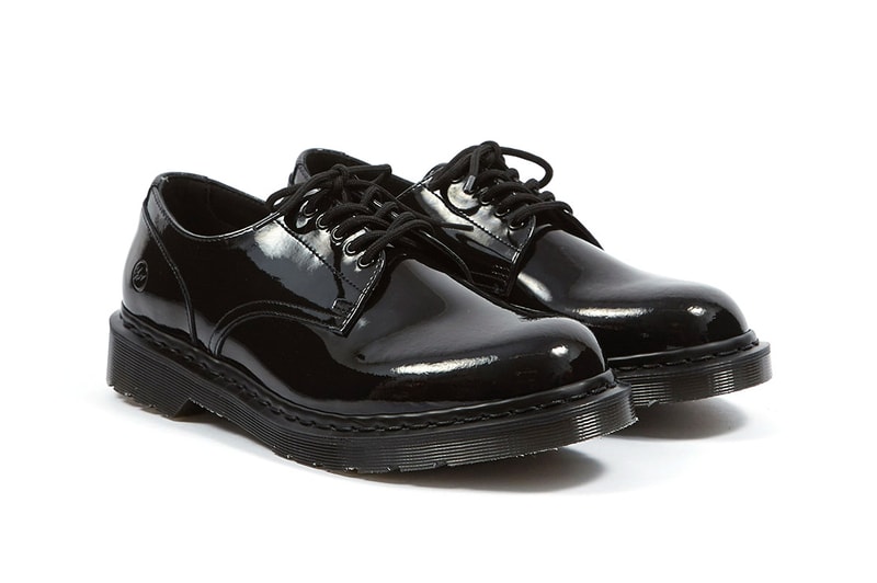 フラグメント x ドクターマーチン 藤原ヒロシ Dr Martens x fragment design Hollingborn Derby Hiroshi Fujiwara Sneaker Footwear Release Patent Leather 1461 Limited Edition Goodhood Raffle Closer Look