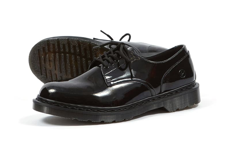 フラグメント x ドクターマーチン 藤原ヒロシ Dr Martens x fragment design Hollingborn Derby Hiroshi Fujiwara Sneaker Footwear Release Patent Leather 1461 Limited Edition Goodhood Raffle Closer Look