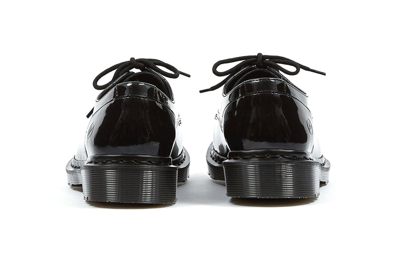 フラグメント x ドクターマーチン 藤原ヒロシ Dr Martens x fragment design Hollingborn Derby Hiroshi Fujiwara Sneaker Footwear Release Patent Leather 1461 Limited Edition Goodhood Raffle Closer Look
