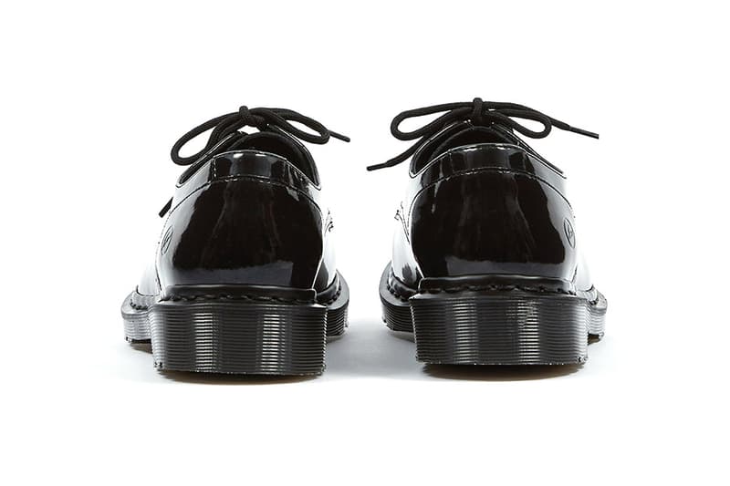 フラグメント x ドクターマーチン 藤原ヒロシ Dr Martens x fragment design Hollingborn Derby Hiroshi Fujiwara Sneaker Footwear Release Patent Leather 1461 Limited Edition Goodhood Raffle Closer Look