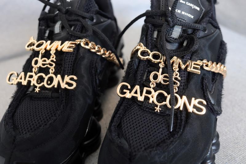 コムデギャルソン ナイキ nike COMME des GARÇONS 最新 コラボ スニーカー シューズ ショックス CDG Shox TL クローズアップ