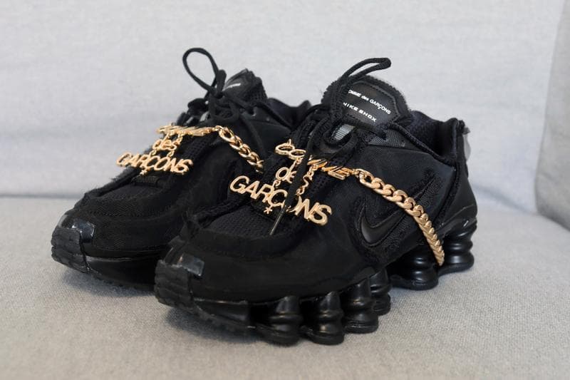 コムデギャルソン ナイキ nike COMME des GARÇONS 最新 コラボ スニーカー シューズ ショックス CDG Shox TL クローズアップ