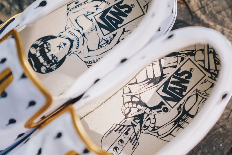 ジョジョの奇妙な冒険 x ヴァンズ Vans コラボスニーカー クローズアップ ブチャラティ ジョルノ