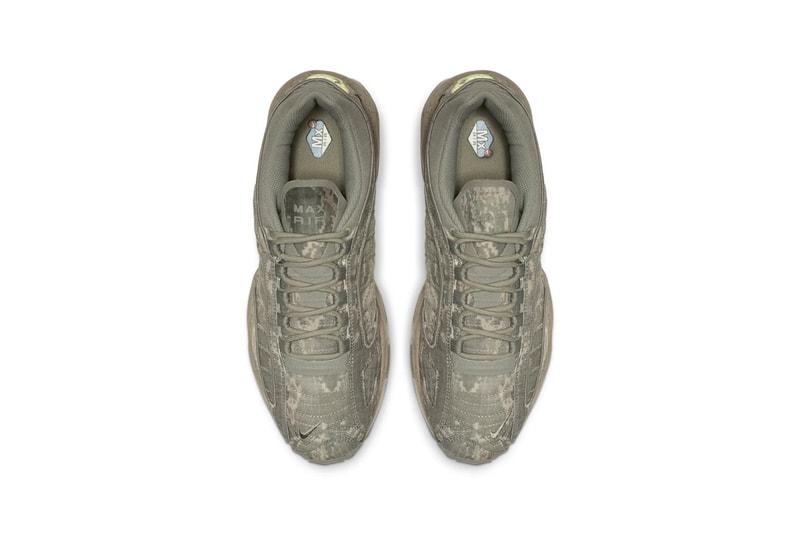 イキ エアマックス テイルウィンド Nike Air Max Tailwind IV "Digi-Camo" Sneaker Release Information Drop Information Ripstop Upper Volt Details Mini Swoosh Branding Speckled Sole Unit Retro 