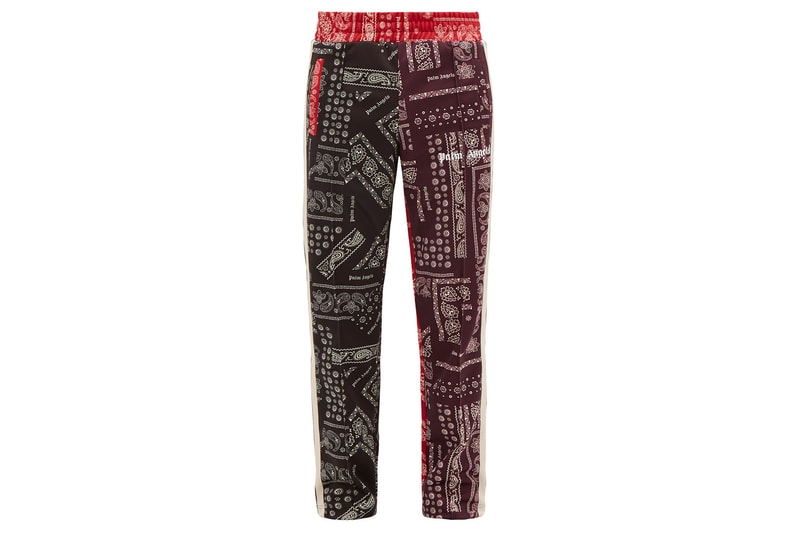 パーム・エンジェルスがバンダナ柄を採用したトラックパンツをリリース Palm Angels Patchwork-bandana jersey track pants