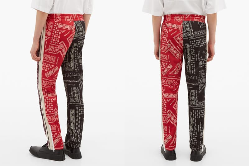 パーム・エンジェルスがバンダナ柄を採用したトラックパンツをリリース Palm Angels Patchwork-bandana jersey track pants