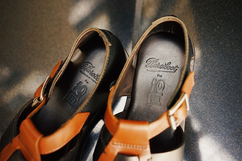 10匣、テンボックス TENBOX がフランスの名門シューズブランド パラブーツ Paraboot とタッグを組んだ別注グルカサンダルを発表