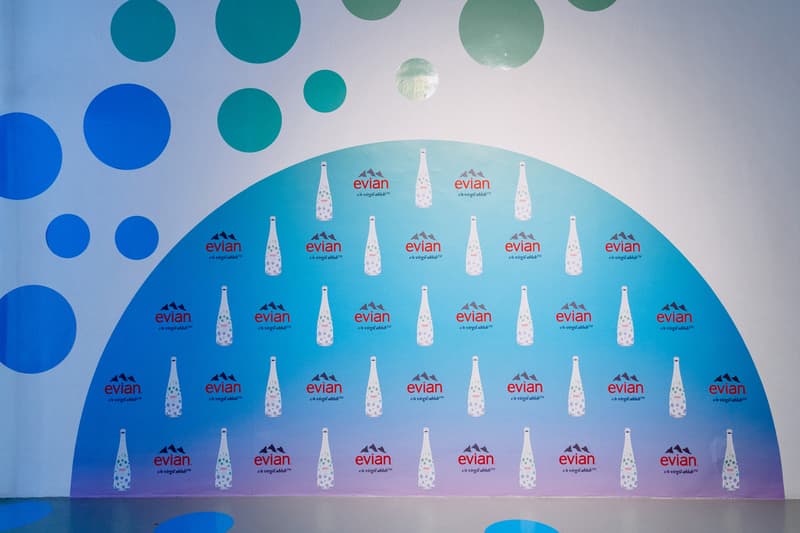 ヴァージル・アブロー エビアン コラボポップアップ Virgil Abloh x Evian "Drip Drop" Pop-Up Event, Inside Look bottles soma one drop make a rainbow exclusive raffle giveaway signed new york nyc may 9 2019