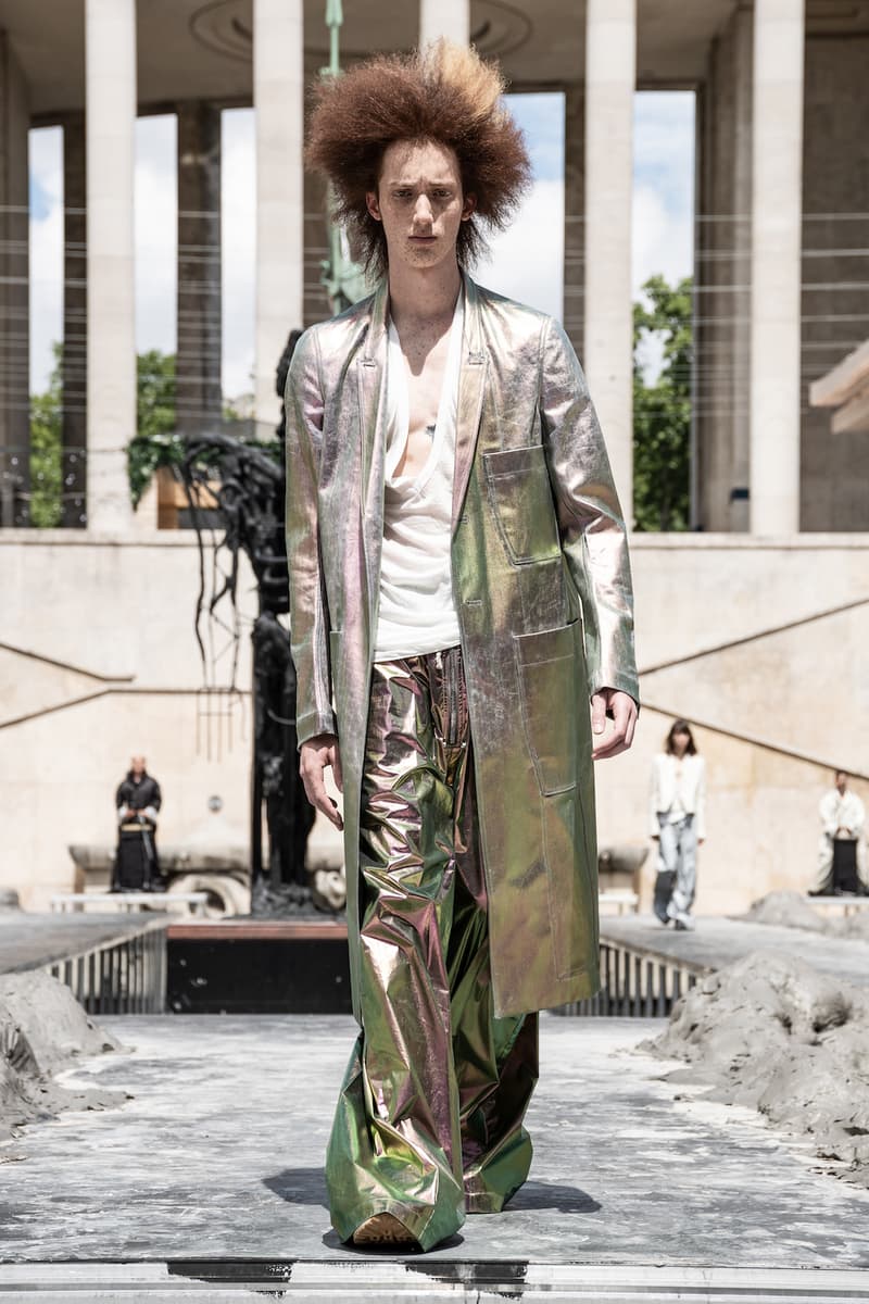 リック オウエンス Rick Owens 春夏コレクション Spring/Summer 2020 パリ ファッションウィーク Paris Fashion Week Men's SS20 Runway Collection Looks Tailoring Iridescent Coats Suits Streetwear Avant Garde