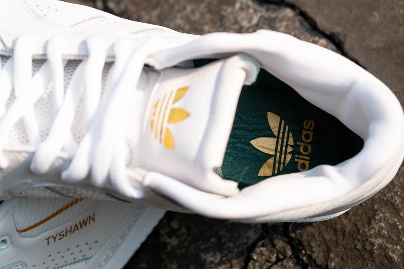 タイショーン・ジョーンズ  Tyshawn jones adidas skateboarding 初 プロ シグネチャー 白 トリプルホワイト モデル Tyshawn Triple White クローズアップ