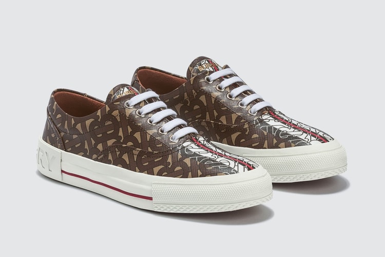 Burberry が新モノグラムを全面に落とし込んだスニーカーをリリース