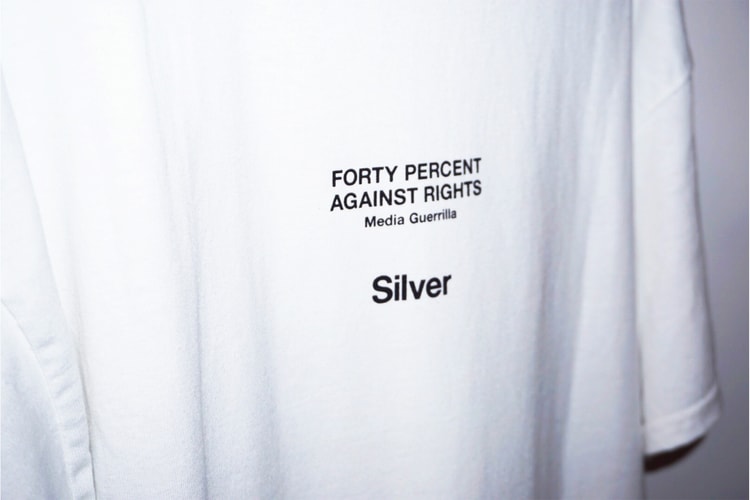 FORTY PERCENTS AGAINST RIGHTS® x Silver による限定コラボTシャツ&バッグが発売