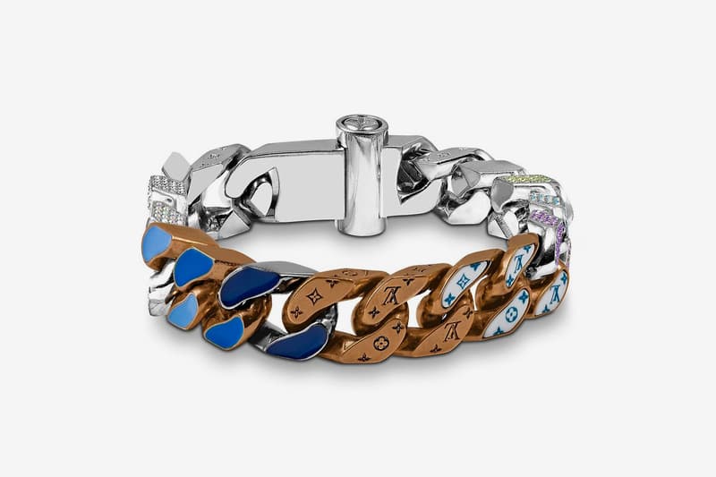 ヴァージル・アブロー ルイ・ヴィトン Louis Vuitton Spring Summer 2019 patches monogram chain link Bracelet Neckalce Virgil Abloh