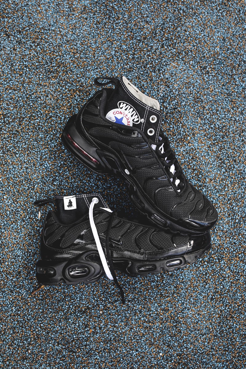 WWWESH STUDIO & Heightened's Nike Air Max Tn/Converse Chuck Taylor Hybrid sneakers custom sneakers