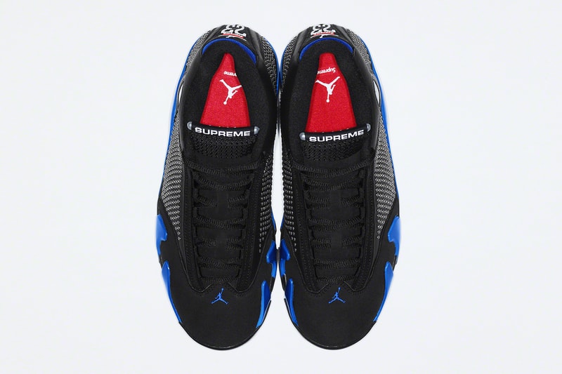 Supreme Air Jordan XIV 14 Official Look black blue White Michael Jordan Release Info Date Price