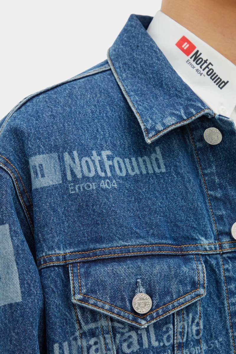 ヴェトモンから有名企業のパロディロゴをプリントしたセットアップが登場 Vetements Error-Print Denim Jacket Jeans Release Blue 2019 Spring Summer 