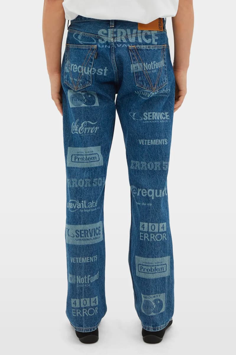 ヴェトモンから有名企業のパロディロゴをプリントしたセットアップが登場 Vetements Error-Print Denim Jacket Jeans Release Blue 2019 Spring Summer