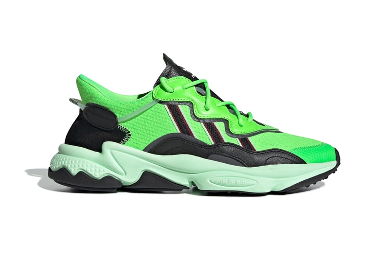  アディダス オリジナルス アディダス シューズ オズウィーゴ　スニーカー　MUTATION（突然変異）　adidas Originals Ozweego Solar Yellow Blue adiPRENE midsole the three stripes mesh chunky dad shoe sneakers retro vintage ozweego 3