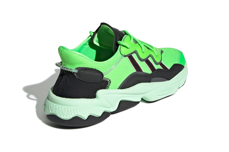  アディダス オリジナルス アディダス シューズ オズウィーゴ　スニーカー　MUTATION（突然変異）　adidas Originals Ozweego Solar Yellow Blue adiPRENE midsole the three stripes mesh chunky dad shoe sneakers retro vintage ozweego 3