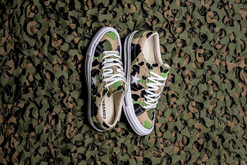 コンバース ワンスター カモ CONVERSE ONE STAR OX CANDIED GINGER/PIQUANT GREEN オンライン atmos アトモス スニーカー 海外