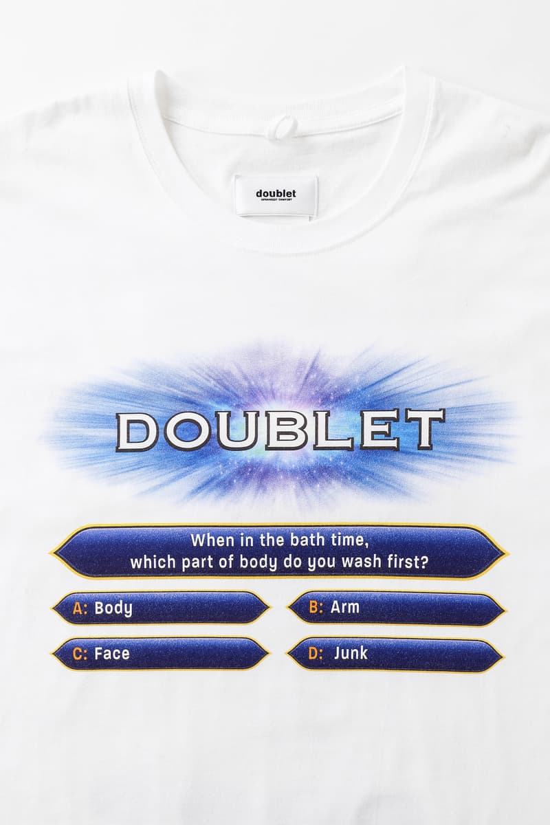 doublet wism ダブレット ウィズム クイズミリオネア コラボ Tシャツ オンライン