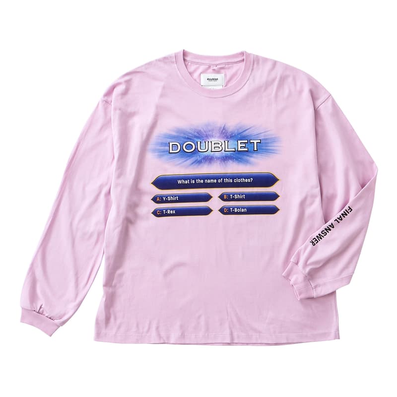 doublet wism ダブレット ウィズム クイズミリオネア コラボ Tシャツ オンライン