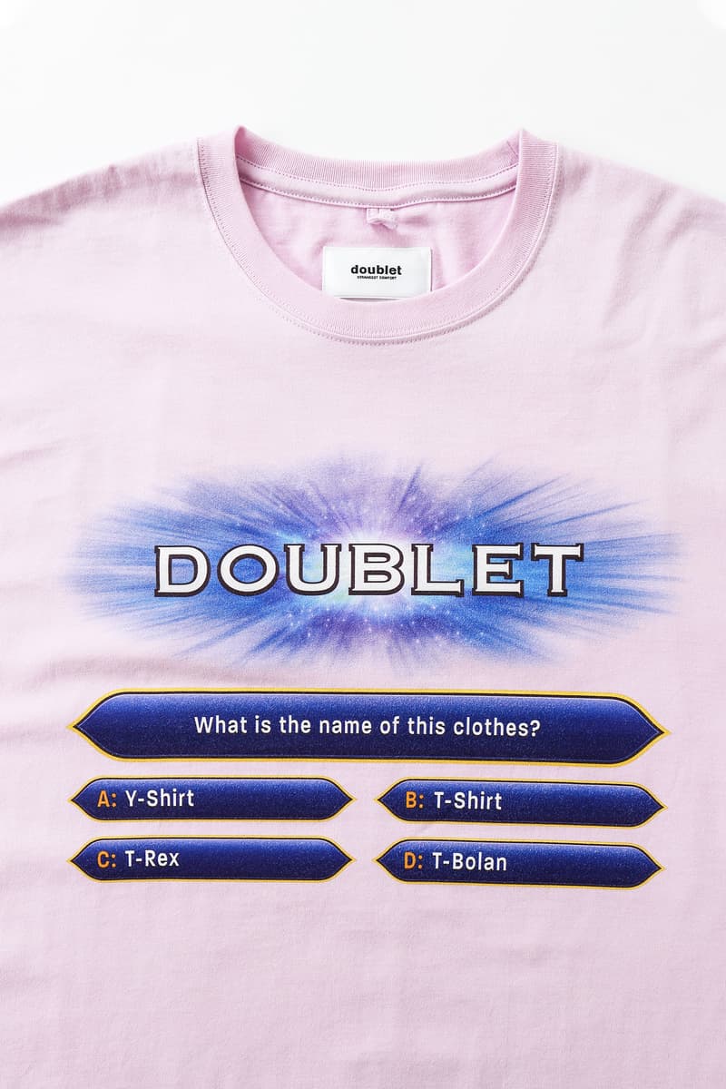 doublet wism ダブレット ウィズム クイズミリオネア コラボ Tシャツ オンライン