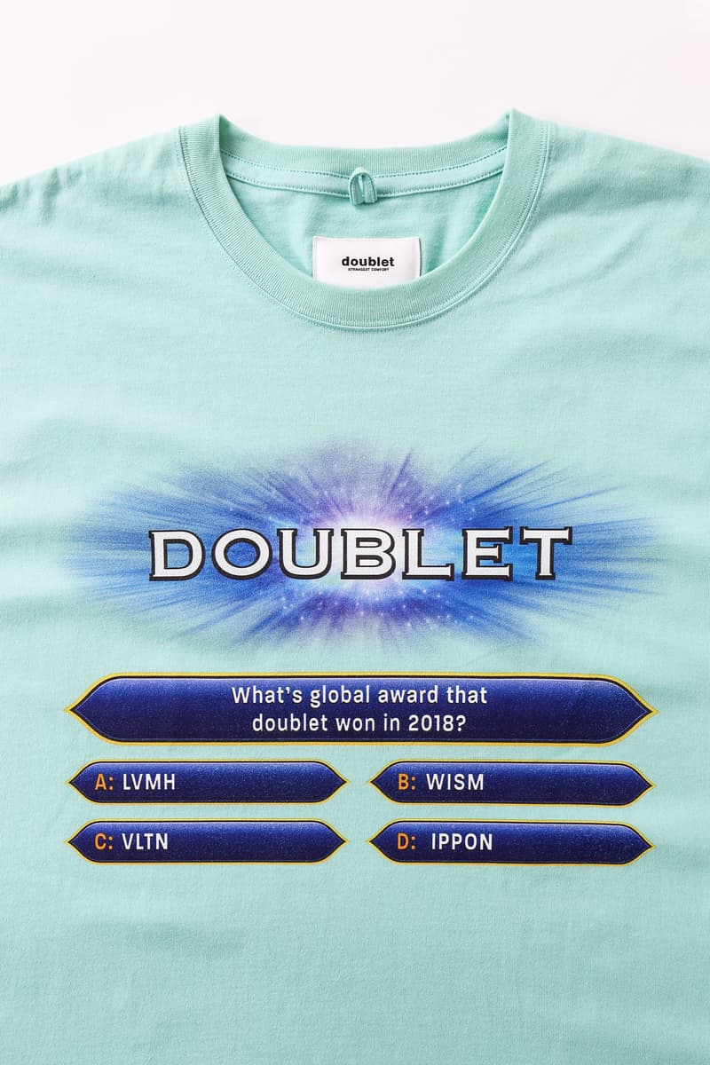 doublet wism ダブレット ウィズム クイズミリオネア コラボ Tシャツ オンライン