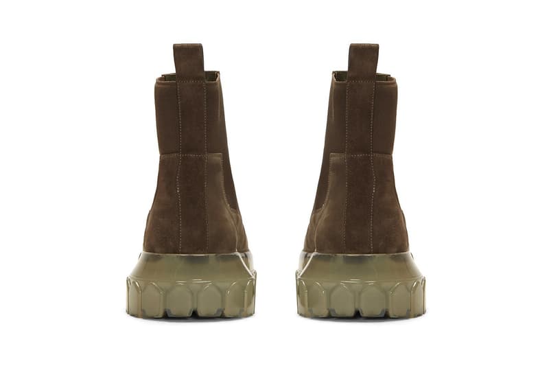 リック・オウエンス チェルシーブーツ Rick Owens Bozo Tractor Beetle Boots Release Beige Brown Info Fall Winter 2019