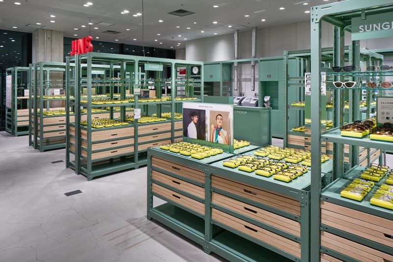 ジンズ JINS 銀座ロフト店 スキーマ建築計画 デザイン 設計 店内 スポンジ スコッチ・ブライト メガネ 眼鏡 
