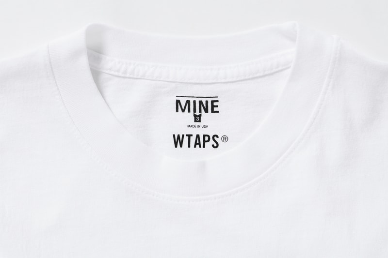 アメリカ 日本発 新鋭白T ブランド MINE マイン  WTAPS ダブルタップス コラボ Tシャツ