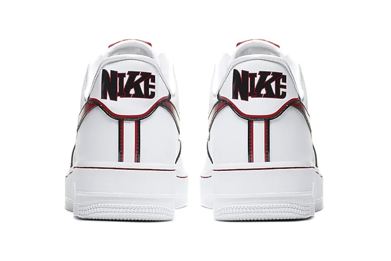 ナイキからデニス・ロッドマンを連想させるエアフォース1の新色が登場 Nike Air Force 1 07 LV8 White University Red Dennis Rodman Basketball hair release style color leopard pattern black