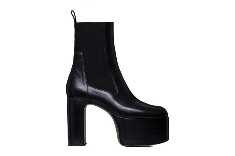 リック オウエンス Rick Owens チャンキー ハイヒール ブーツ Larry Elastic Kiss Boots in Black
