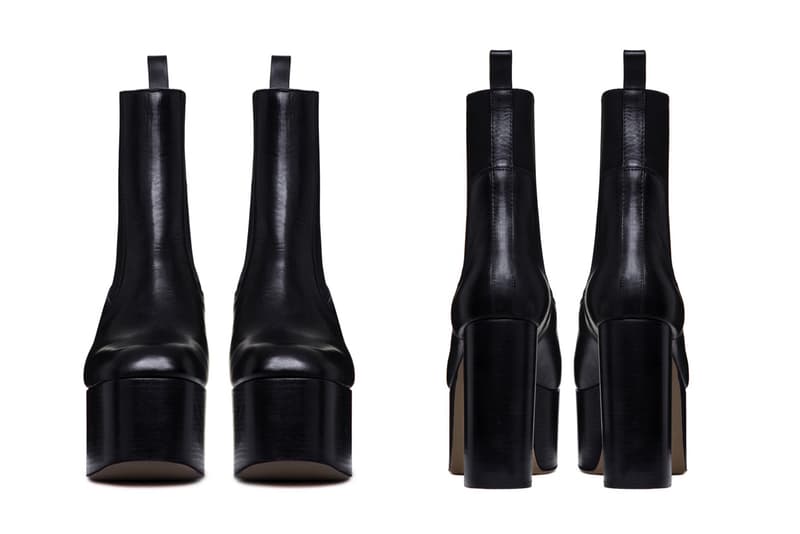 リック オウエンス Rick Owens チャンキー ハイヒール ブーツ Larry Elastic Kiss Boots in Black