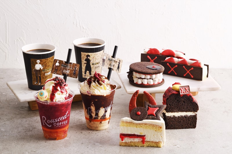 Roasted Coffee Laboratory ローステッド コーヒー ラボラトリーteams up with the animation series 東京喰種 Tokyo ghoul to release special menu coffee cakes shakes  コラボによるスペシャルメニューが登場