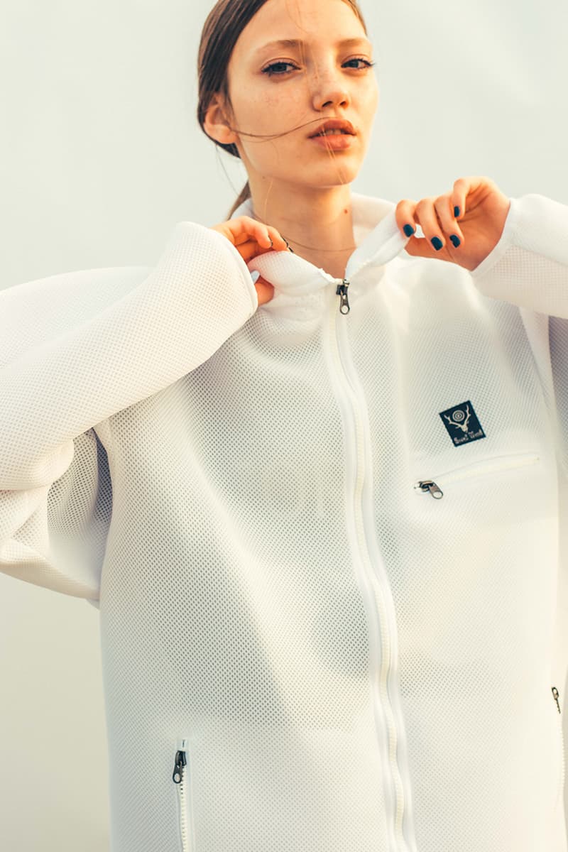South2 West8 Spring Summer 2020 Lookbook outdoors beach weather summer hot windy wind unisex clothing NEPENTHES fishing paisley 