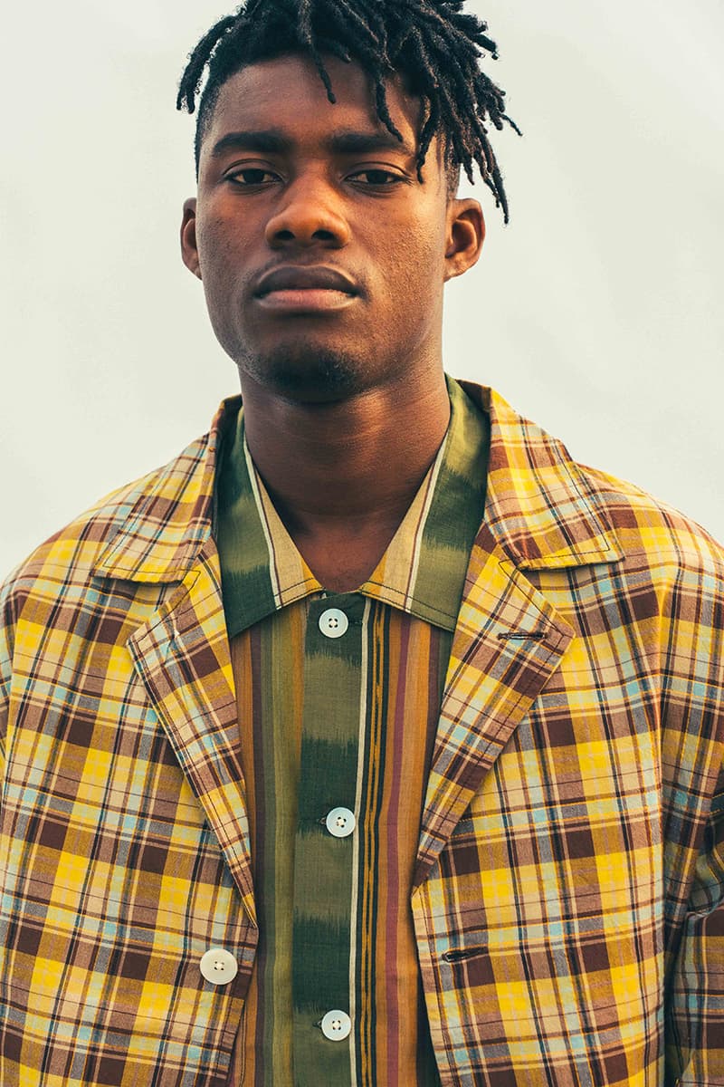 South2 West8 Spring Summer 2020 Lookbook outdoors beach weather summer hot windy wind unisex clothing NEPENTHES fishing paisley 