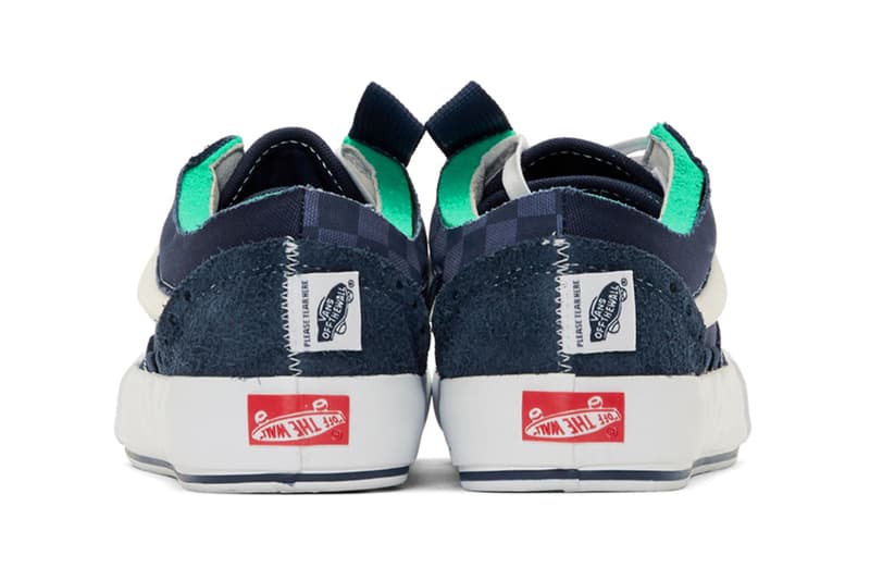 ヴァンズ オールド スクール Vans Old Skool Cap LX Dress Blue True White Racing Red Deconstructed pack american skate shoes foam upside down foxing logo side stripes skateboarding