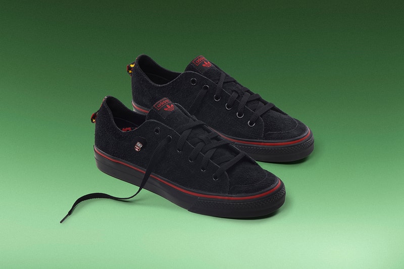 Na-Kel Smith x adidas Skateboarding Nizza RFS High Top Low "NAK" Treatment Skate Shoes Sneakers Footwear Release Information Campaign Imagery Green Black Red White Premium Suede Upper Reinforced Toecap Trefoil logo