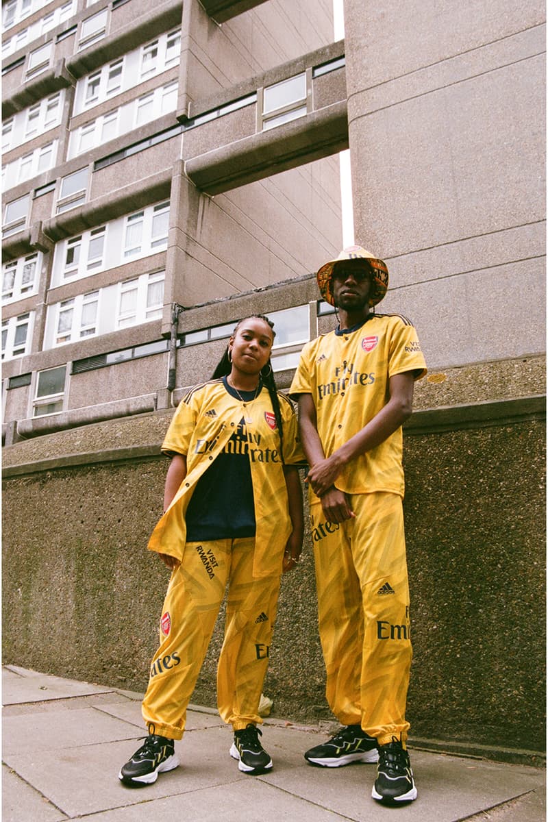 アーセナルFC × アート オブ フットボール x アディダス arsenal adidas bruised banana away jersey shirt kit 1990s 90s ian wright notting hill carnival yellow soccer football first look art of football