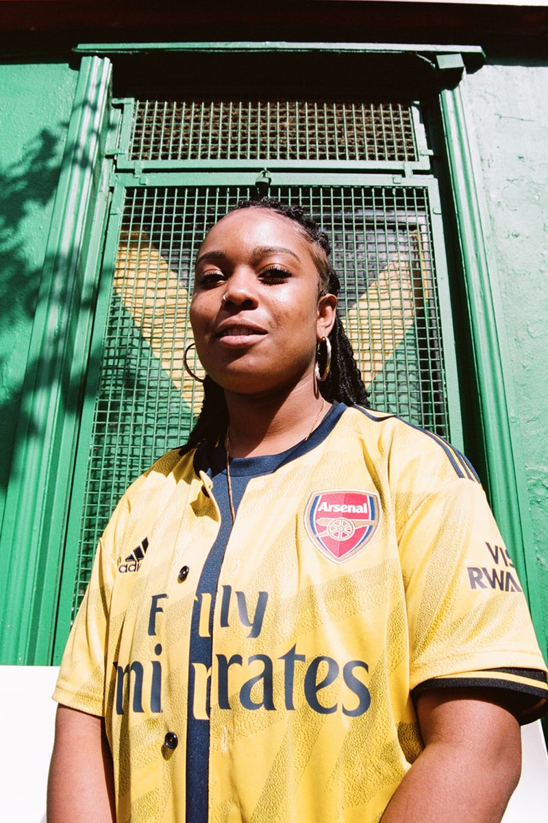 アーセナルFC × アート オブ フットボール x アディダス arsenal adidas bruised banana away jersey shirt kit 1990s 90s ian wright notting hill carnival yellow soccer football first look art of football