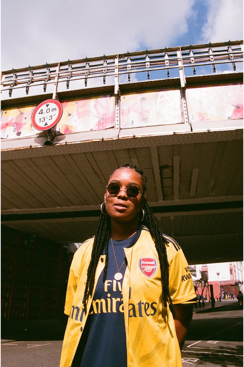 アーセナルFC × アート オブ フットボール x アディダス arsenal adidas bruised banana away jersey shirt kit 1990s 90s ian wright notting hill carnival yellow soccer football first look art of football