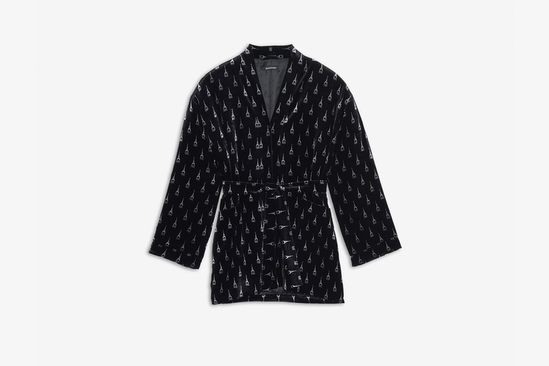 balenciaga バレンシアガ fall 秋冬 コレクション 恋人 パリ ライフスタイル パリジェンヌ winter 2019 collection プレオーダー release drop preorder pyjama jacket pajama pants black silk velvet cosy bb slippers eiffel tower shape gold ring paris arch ring antique silver 