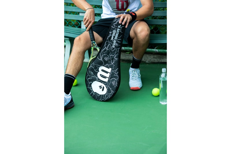 BAPE ベイプ  A BATHING APE®️ ア・ベイシング・エイプ  Wilson ウィルソン Tennis テニス カプセル コレクション Capsule Collection 機能性 tシャツ high performance Racket Visors Caps キャップ Wrist Bands Head Bands T-Shirts Camouflage Black Red